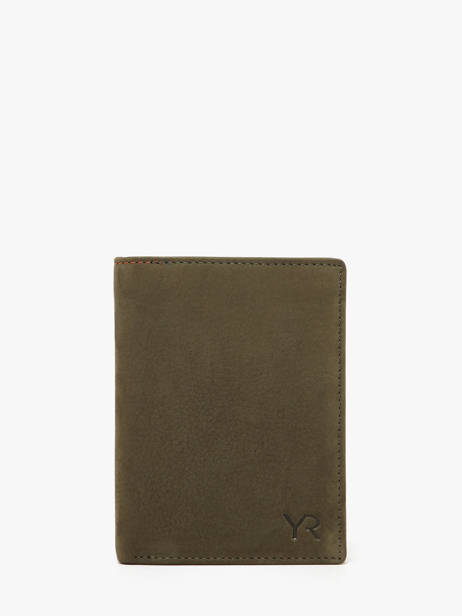 Wallet Leather Yves renard Green nubuck 26419