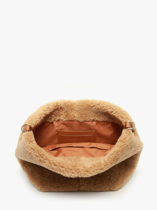 Longchamp Le roseau shearling Messenger bag Brown