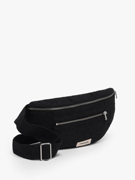 Recycled Cotton Orsel Belt Bag Rivedroite Black timeless ORSELTIM other view 2