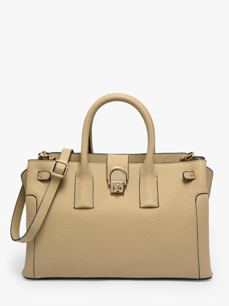 Satchel M Equestre Leather Etrier Beige equestre EEQT142M