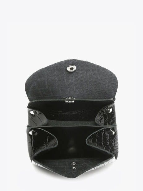 Coin Purse Croco Vernis Leather Paul marius Black croco vernis GUSTACRV other view 2