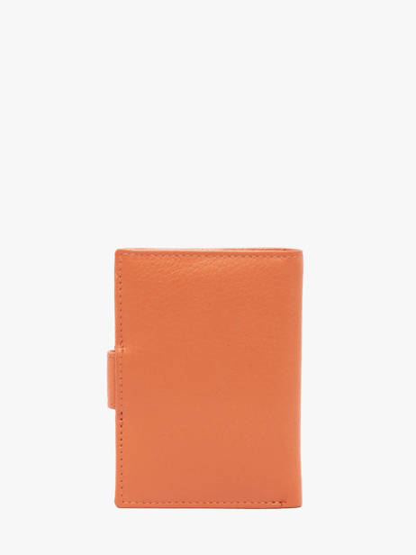 Leather Caviar Card Holder Crinkles Orange caviar 14041 other view 2