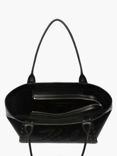 Leather K/ville Studs Shoulder Bag Karl lagerfeld Black k ville B1W30261 other view 3