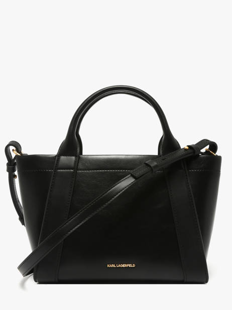 Leather K/ville Studs Satchel Karl lagerfeld Black k ville B1W30262 other view 4