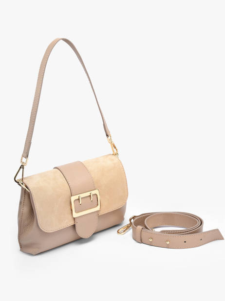 Satchel Velvet Caviar Leather Milano Beige velvet caviar VC25114 other view 2