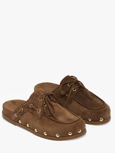 Slippers In Leather Alpe Brown women 53971119 other view 1