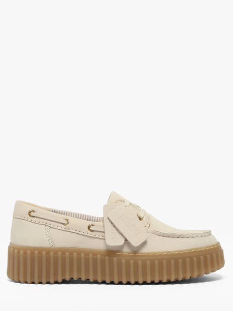 Platform Boat Shoes In Leather Clarks Beige women 26186302