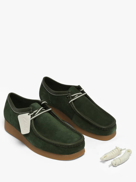 Derby Shoes In Leather Clarks Green men 26186170 other view 3