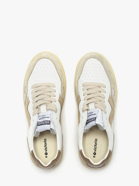 Sneakers In Leather Victoria Beige women 1257136 other view 3