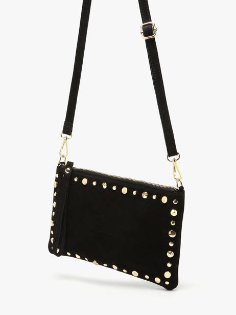 Shoulder Bag Velvet Leather Milano Black velvet VE24111O other view 2