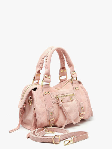Crossbody Bag Velvet Leather Milano Pink velvet VE24093O other view 2