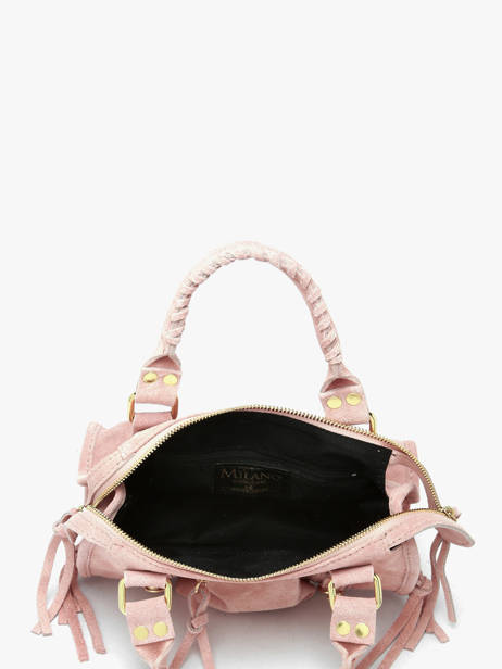 Crossbody Bag Velvet Leather Milano Pink velvet VE24093O other view 3