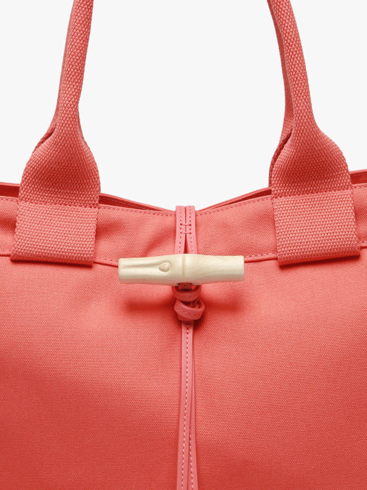 Longchamp Le roseau toile Handbag Pink
