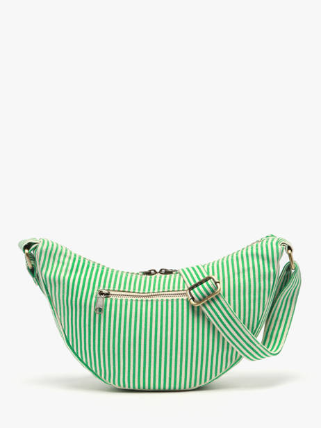 Crossbody Bag Rayures Cotton Hindbag Green rayures RA other view 4