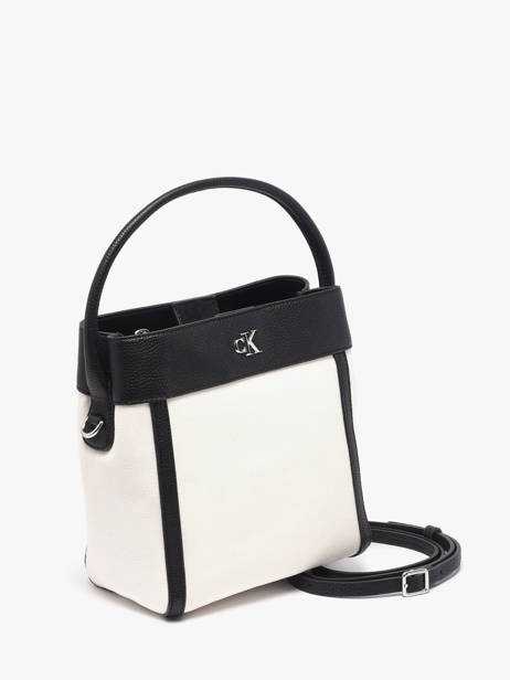 Satchel Hardware Monogram Cotton Calvin klein jeans White hardware monogram 4F3348G other view 2