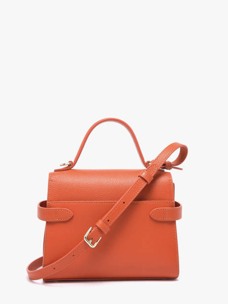 Small Grained Leather Emilie Crossbody Bag Le tanneur Orange emily TEMI1006 other view 4
