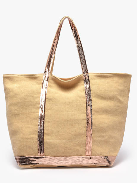 Zipped Linen Tote Bag Le Cabas Sequins Vanessa bruno Yellow cabas lin 31V40409 other view 4