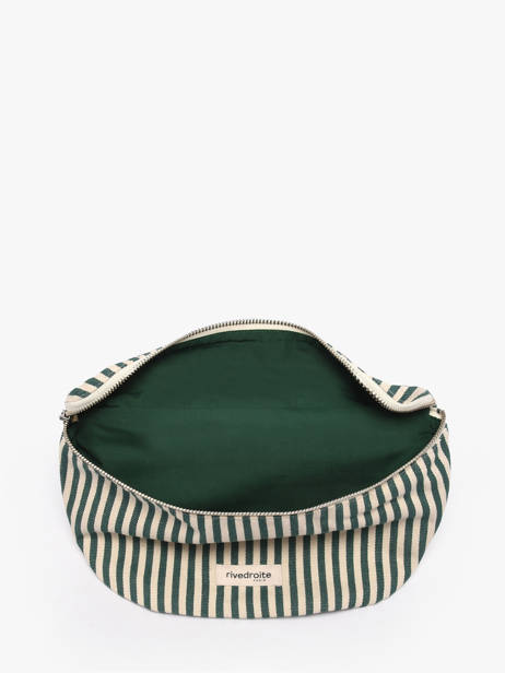 Recycled Coton Custine Striped Belt Bag Rivedroite Green spring striped CUSTSTRI other view 3