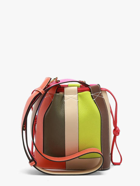 Small Leather Elles Colorblock Bucket Bag Lancel Multicolor elles A14203 other view 5