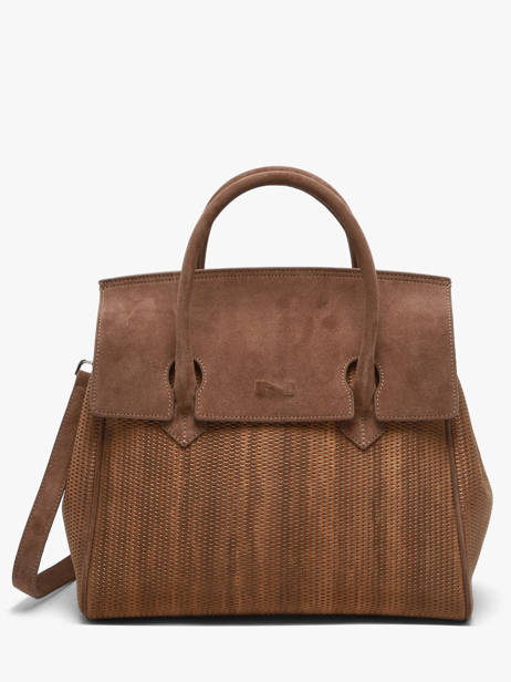 Textured Leather Clara Satchel Nathan baume Brown nathan 2TX