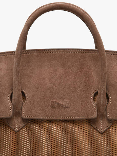 Textured Leather Clara Satchel Nathan baume Brown nathan 2TX other view 3