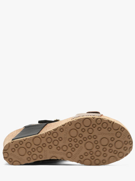 Platform Sandals In Leather Mephisto Black women P5148845 other view 4