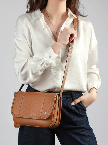 Medium Leather Victoire Crossbody Bag Lancel Brown victoire A13992 other view 1