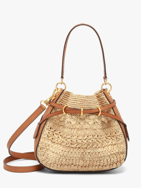 Leather And Raffia Le Mini Romy Crossbody Bag Gerard darel Beige raphia E454