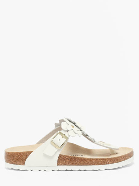 Slippers In Leather Birkenstock White women 1026735