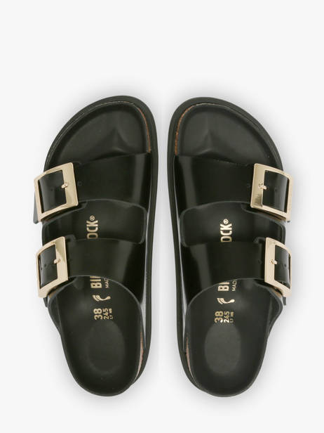 Slippers In Leather Birkenstock Black women 1029353 other view 3
