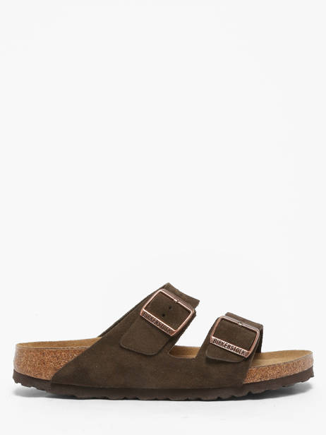 Slippers In Leather Birkenstock Brown women 951313