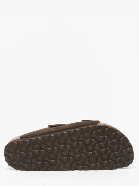 Slippers In Leather Birkenstock Brown women 951313 other view 4