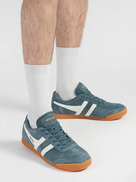 Sneakers In Leather Gola Blue men CMA192HW other view 1