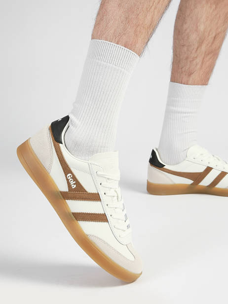 Sneakers In Leather Gola White men CMB426XE other view 1