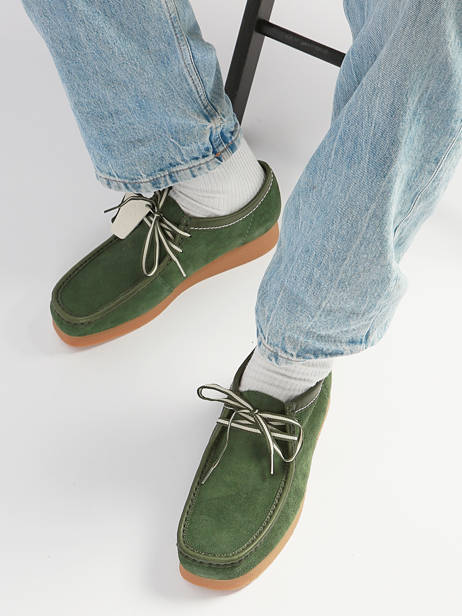 Derby Shoes In Leather Clarks Green men 26186170 other view 1