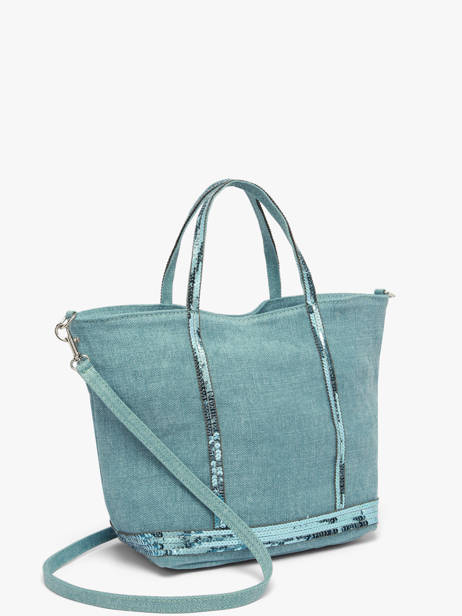 Small Cabas Linnen And Sequins Vanessa bruno Blue cabas lin 31V40435 other view 1