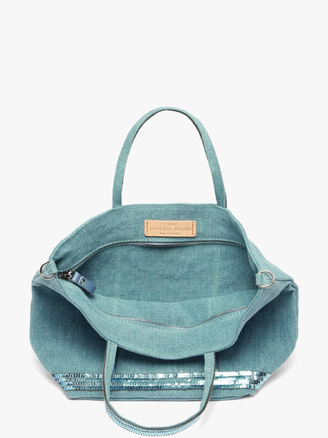 Small Cabas Linnen And Sequins Vanessa bruno Blue cabas lin 31V40435 other view 3