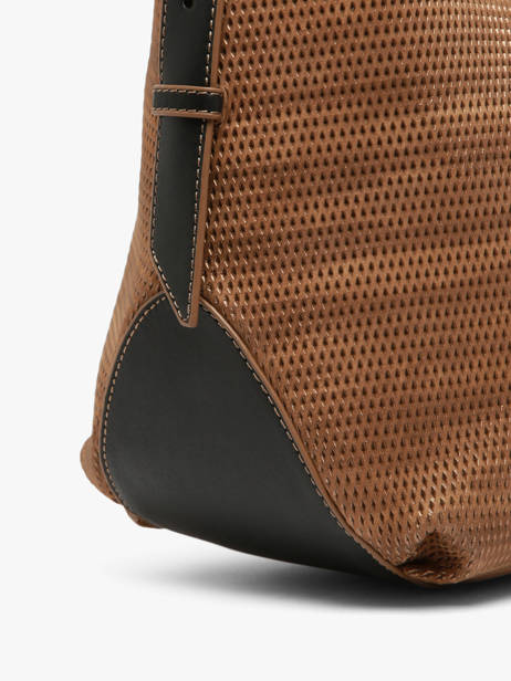 Leather Carrie Texture Shoulder Bag Nathan baume Brown vogue 1TX other view 2