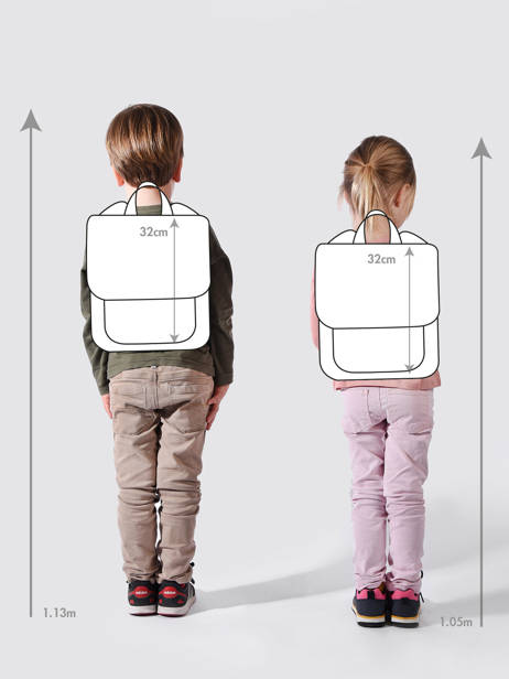 1 Compartment Backpack Cameleon Green vintage fantasy PBVGSD33 other view 1