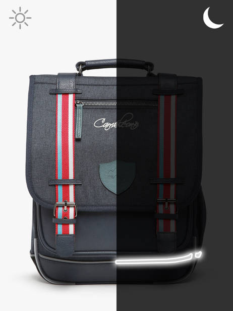 2-compartment Backpack Cameleon Blue vintage urban PBVBSD39 other view 6