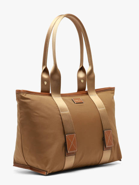 Medium Mistral Rollable Tote Bag Nylon And Leather Lancel Brown mistral A13995 other view 1