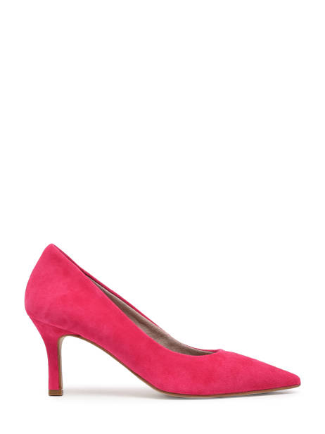 Escarpins Talon Aiguille En Cuir En Cuir Tamaris Rose accessoires 20
